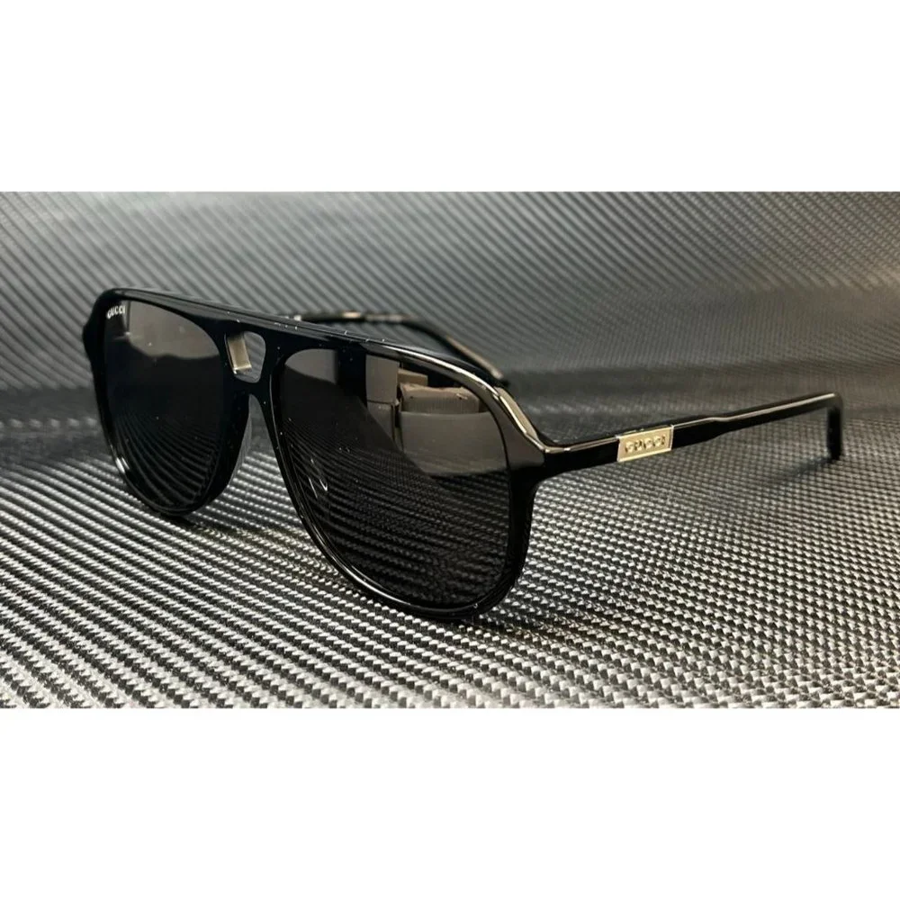 Gucci Dark Grey Men's 57mm Sunglasses